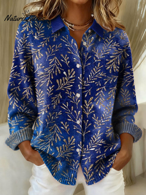 Women's Floral Pattern Art Print Casual Sweater