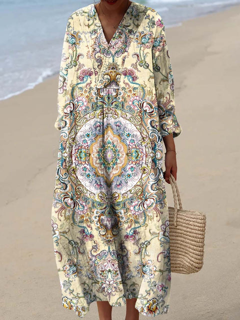 Women's Retro Ethnic Art Patterns Print Dress