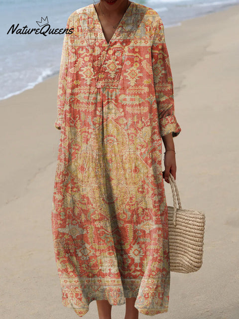 Women's Retro Ethnic Art Patterns Print Dress