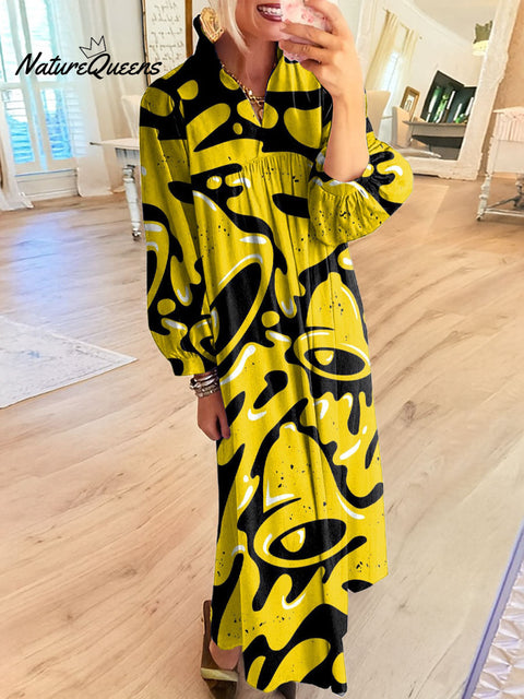 Women's Graffiti Wind Chimes Art Print Dress