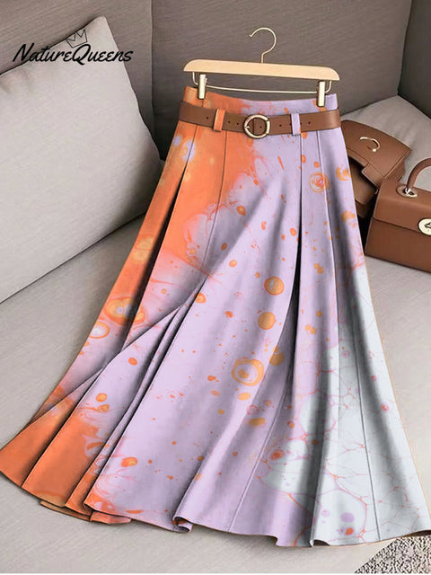 Women's Cell Gradient Print Cotton Skirt