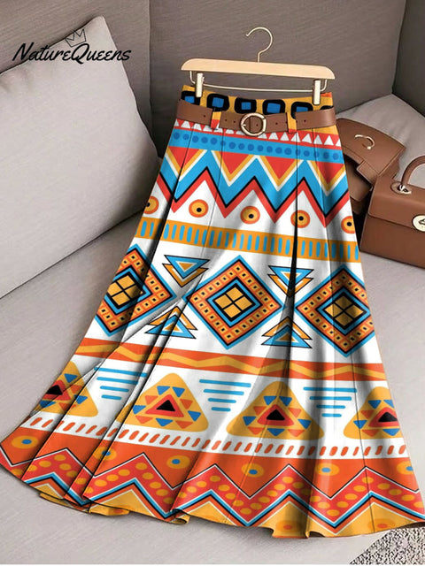 Women's Tribal Style Print Cotton Skirt