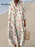 Women'sRetro Floral Art Print Casual Dress