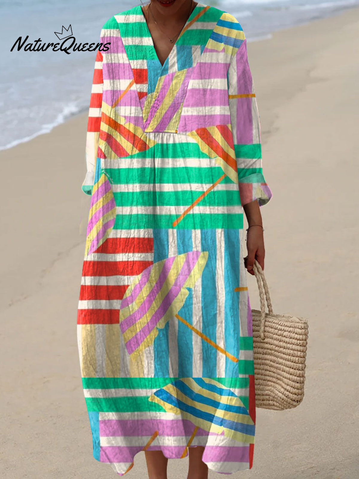 Women'sVintage Art Print Casual Dress