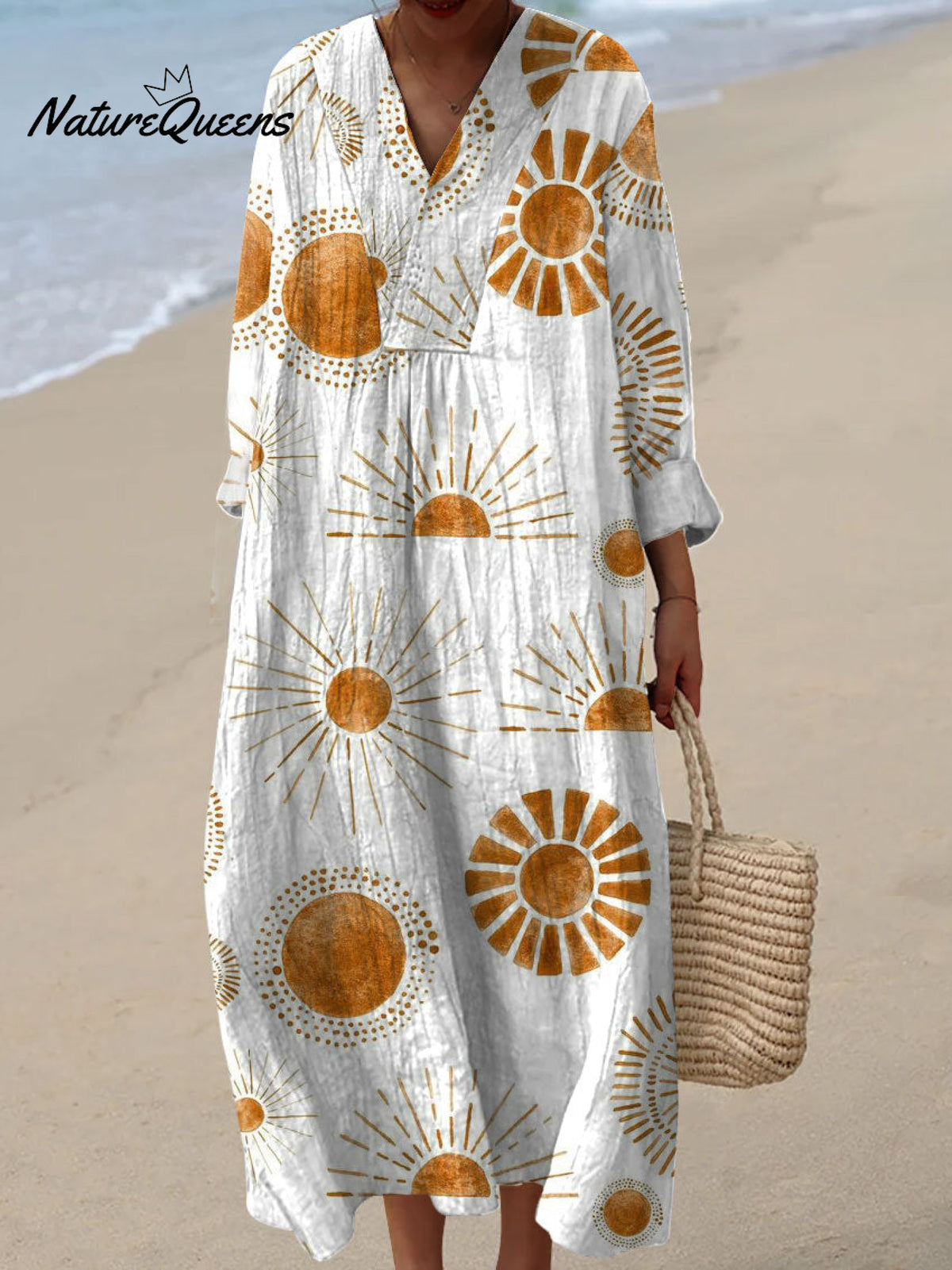 Women'sVintage Art Print Casual Dress