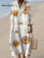 Women'sVintage Art Print Casual Dress