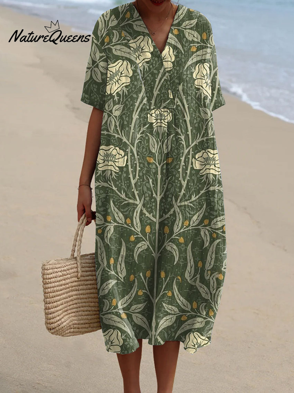 Women'sFloralsArt Print Flowy Casual Dress