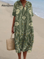 Women'sFloralsArt Print Flowy Casual Dress