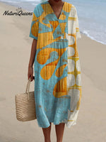 Women'sFloralsArt Print Flowy Casual Dress