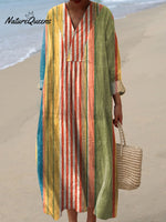 Women's Boho Flowers Art Print CasualDress