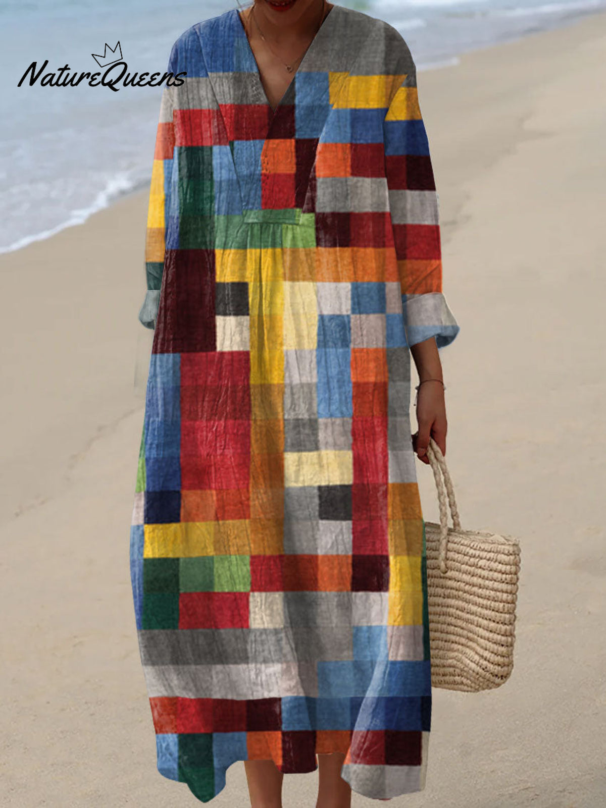 Women's Vintage Art Print Casual Dress