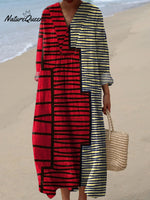 Women'sModernAbstract Art PrintCasualDress