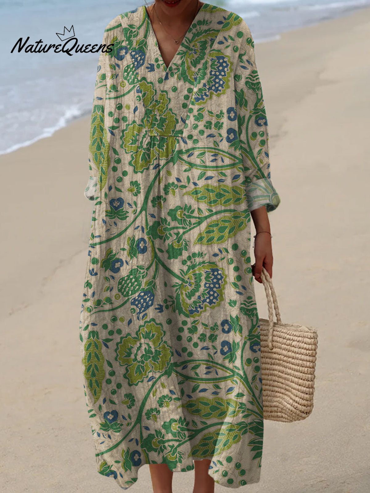 Women's Pastoral Flowers Art Print Dress