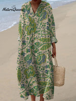 Women's Pastoral Flowers Art Print Dress