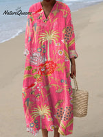 Women's Vintage Flowers ArtPrint Dress