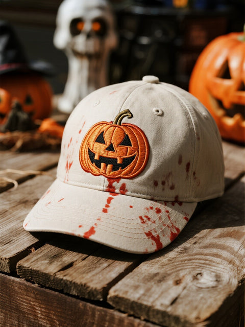 Halloween Pumpkin Art  Print Casual Hats