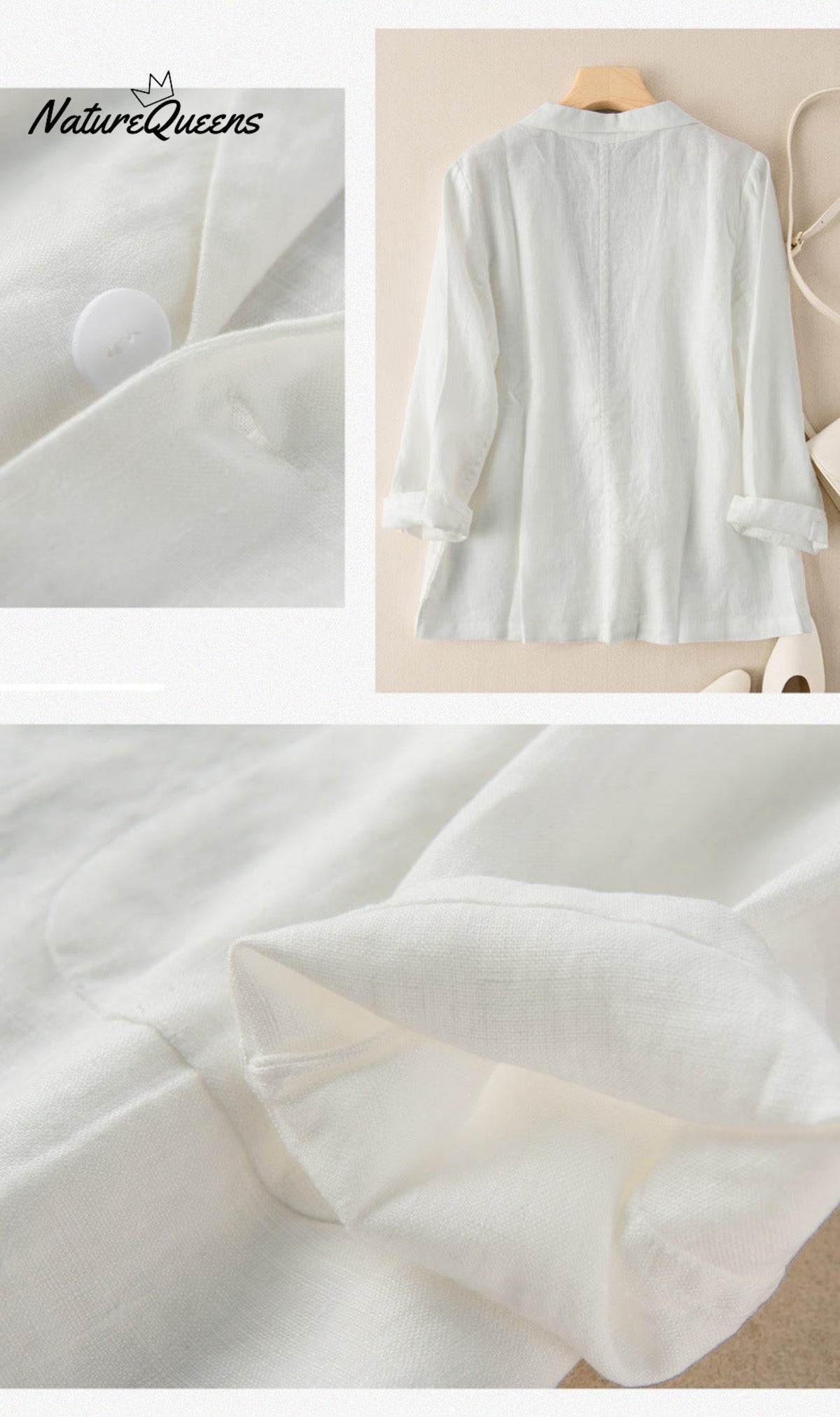 Casual thin cotton linen jacket