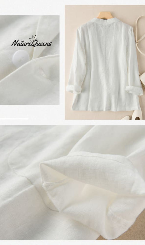 Casual thin cotton linen jacket