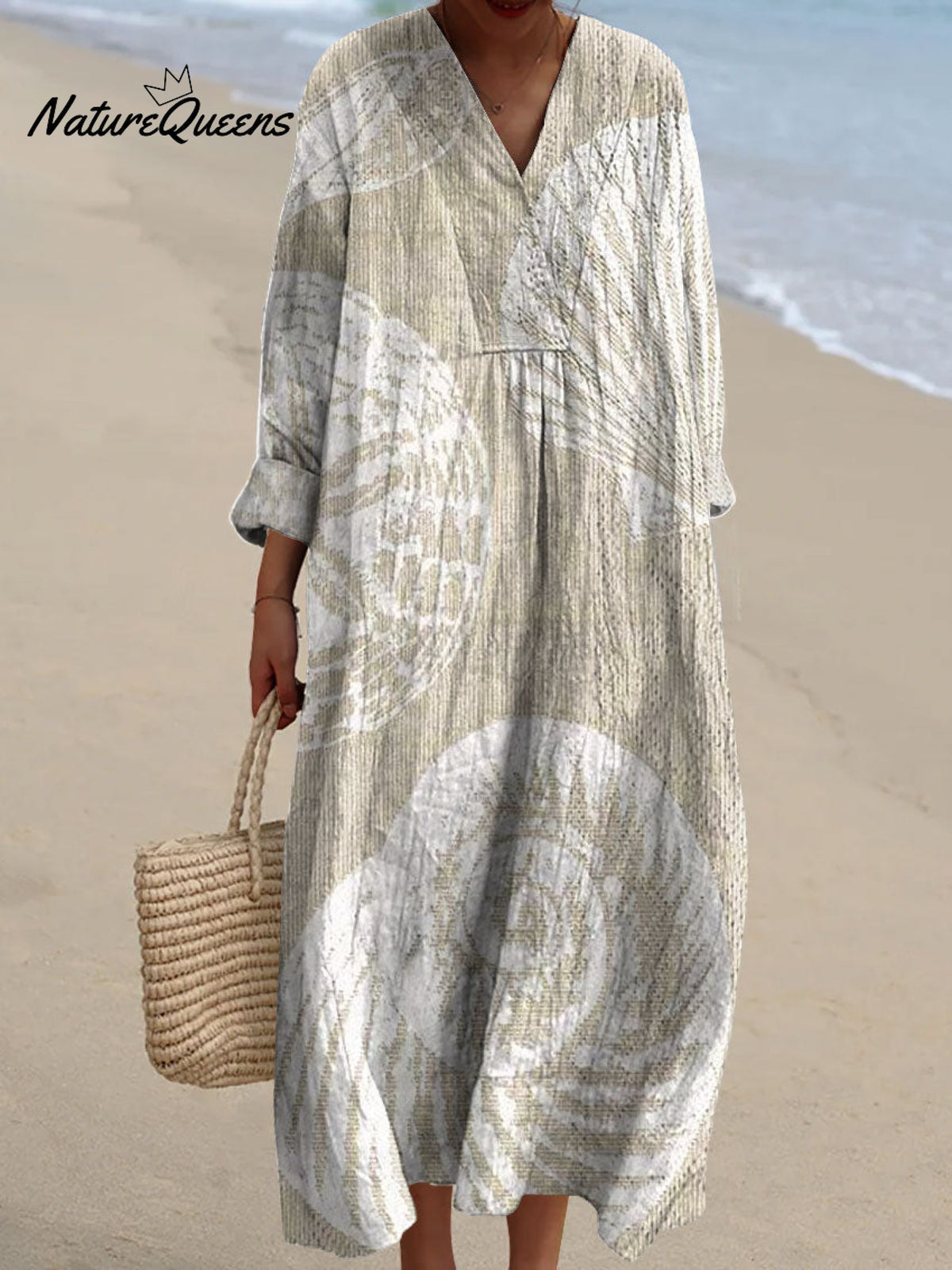 Women's Marine Shell Art Print Dress