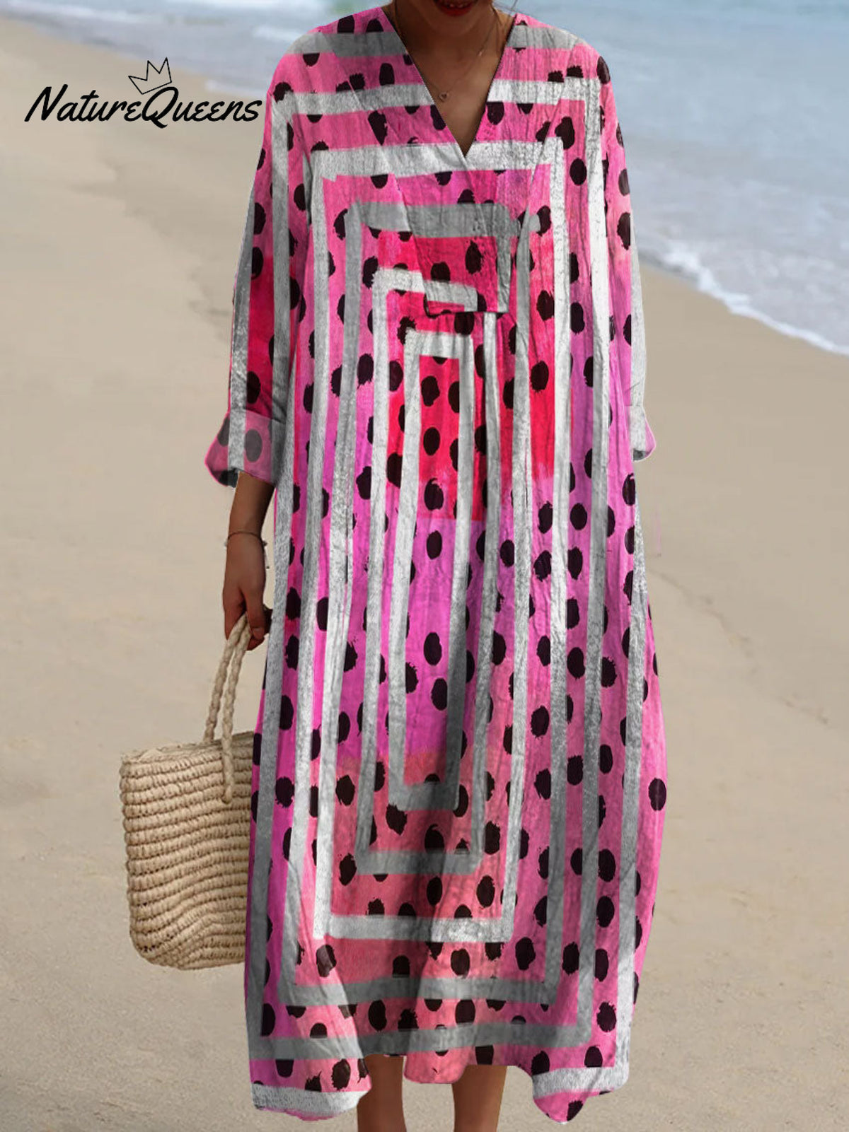 Women's Colorful Abstract Geometric Art Print Dress