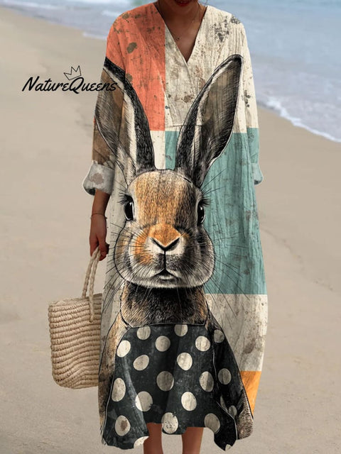 Women's Easter Bunny Art Print Dress