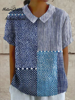 Women's Abstract Polka Dot Stripe Art Print Dress