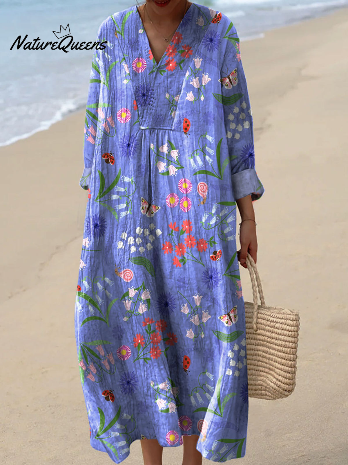 Women's Colorful Flower Art Print Dress