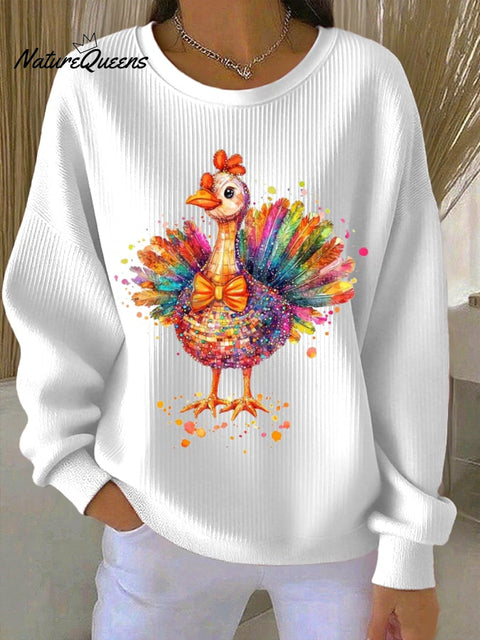 Women's Thanksgiving Print Sweatshirt