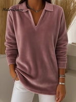 Women'S Casual Long-Sleeved Pullover Sweatshirt