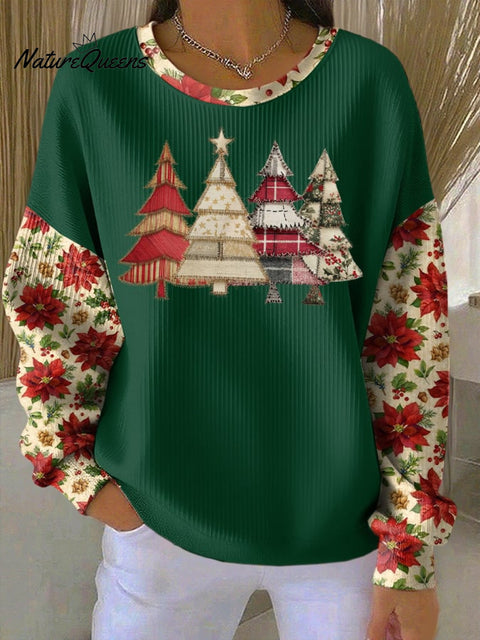 Women's Casual Christmas Tree Sweatshirt