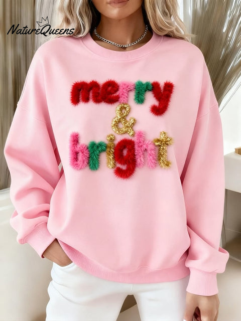 Women's ¡°Merry & Bright¡± Print Sweatshirt