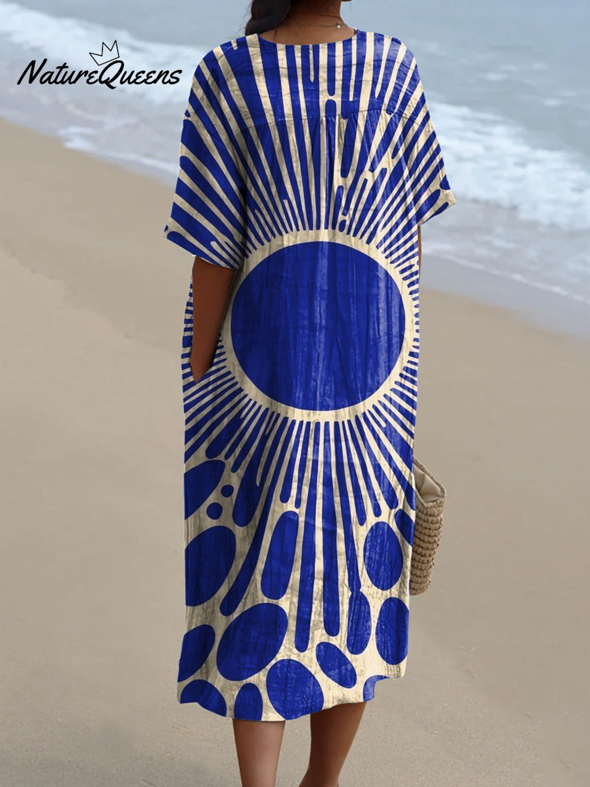 Creative Geometric Art Printed Women's Flowy Dress