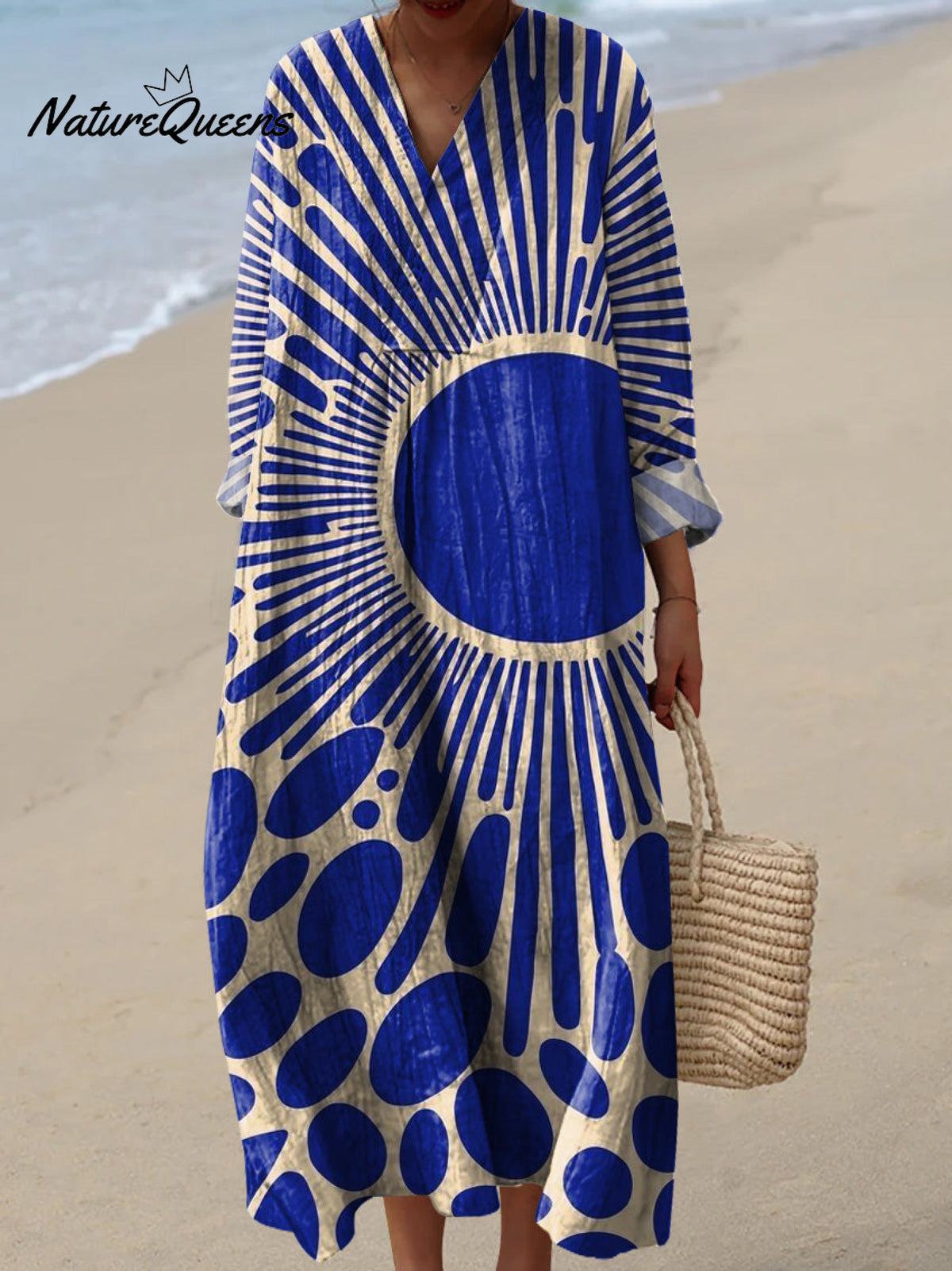 Modern Geometric Art Printed Women's Dress