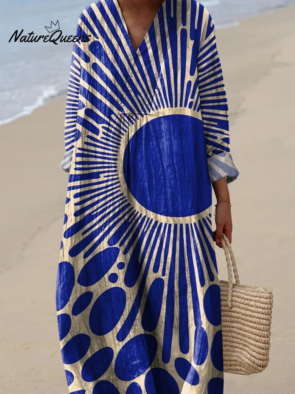 Modern Geometric Art Printed Women's Dress