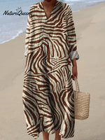 Safari Zebra Pattern Printed Women's Dress