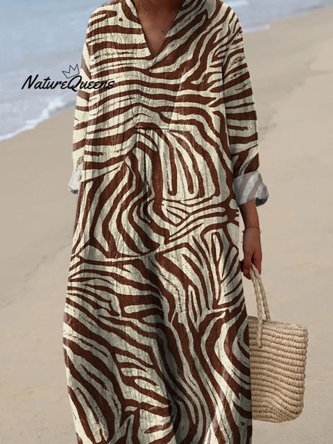 Safari Zebra Pattern Printed Women's Dress