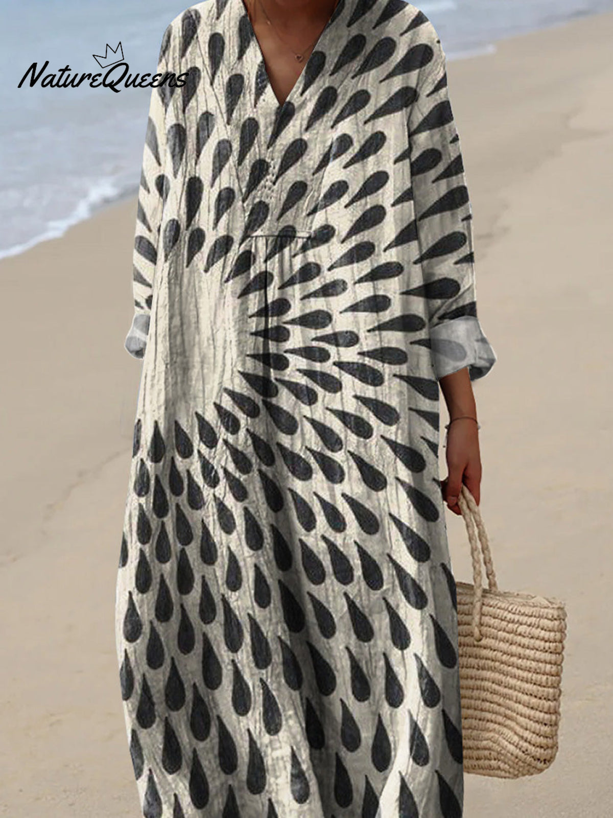 Geometric Solar Art Printed Women's Dress