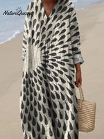 Geometric Solar Art Printed Women's Dress