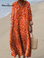 Watercolor Summer Floral Pattern Printed Women's Dress