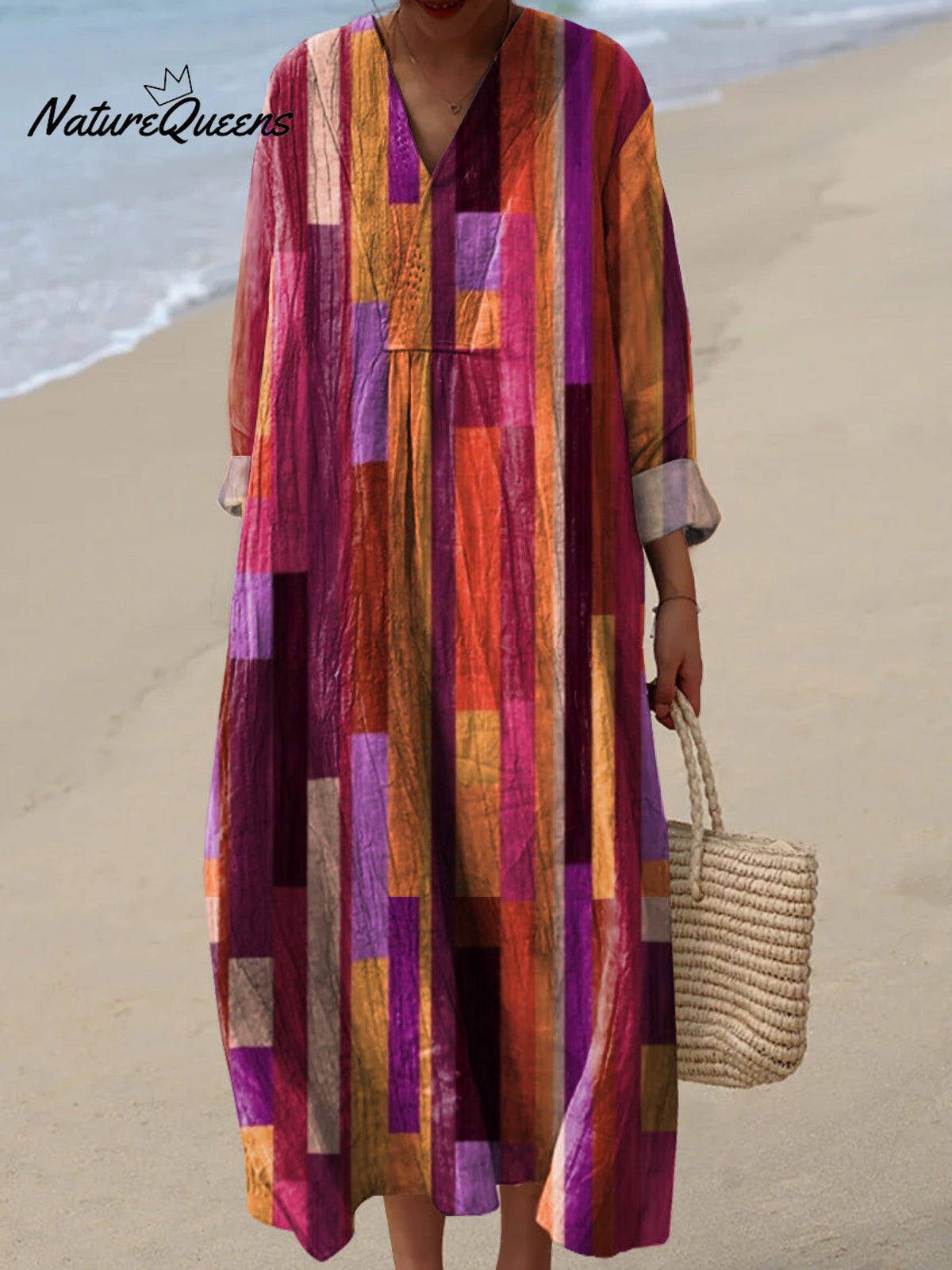 Summer Color Geometric Pattern Printed Women's Dress