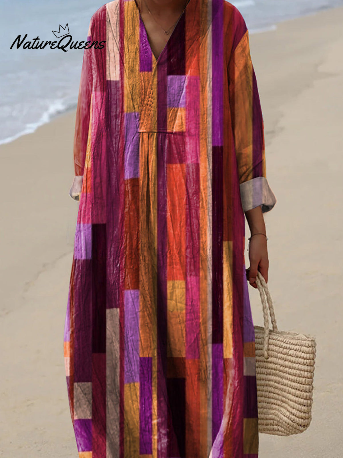 Summer Color Geometric Pattern Printed Women's Dress