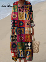 Tropical Summer Check Pattern Printed Women's Dress