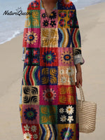 Tropical Summer Check Pattern Printed Women's Dress