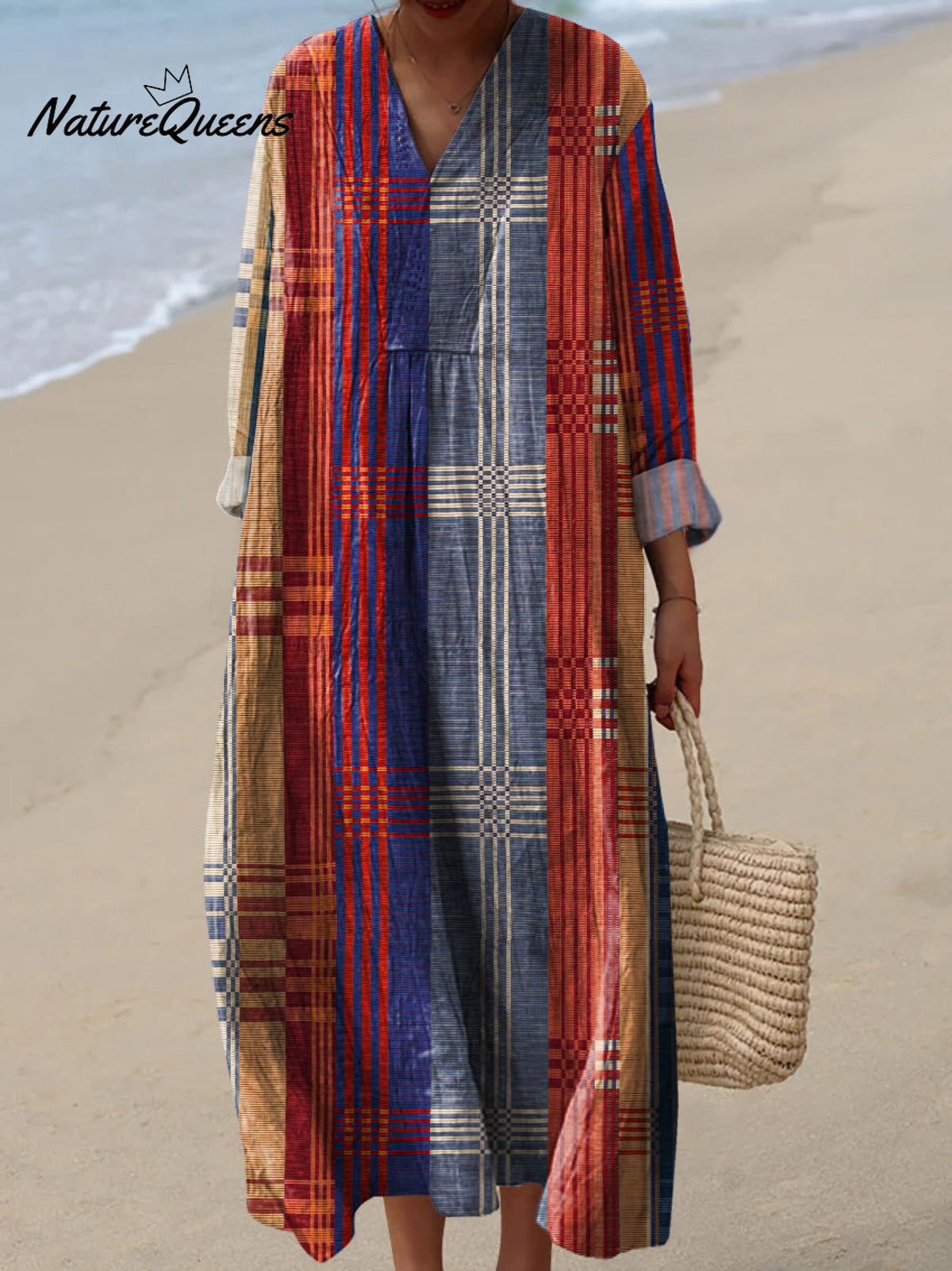 Retro Geometric Architecture Pattern Printed Women's Dress