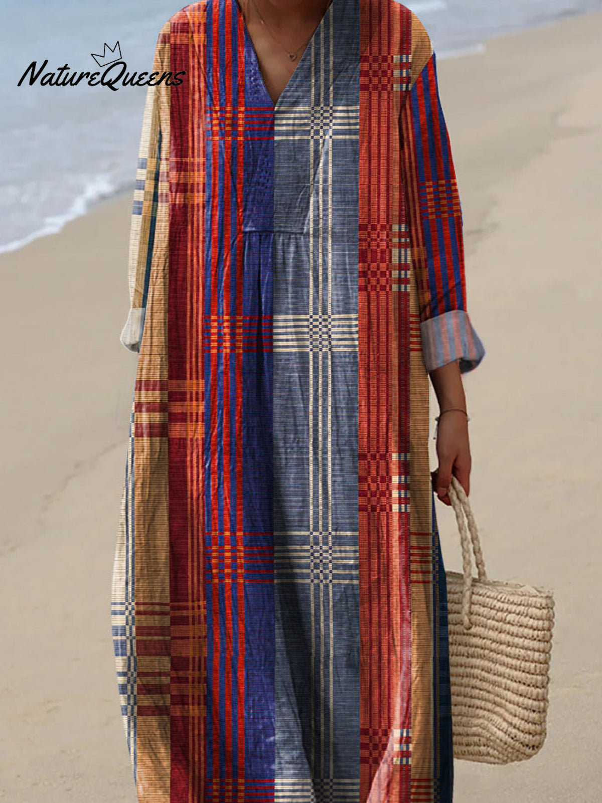 Retro Geometric Architecture Pattern Printed Women's Dress