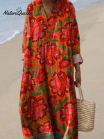 Ethnic Style Summer Floral Pattern Printed Women's Dress