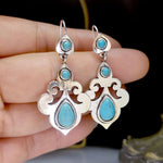 Vintage Hollowed Out Turquoise Earrings