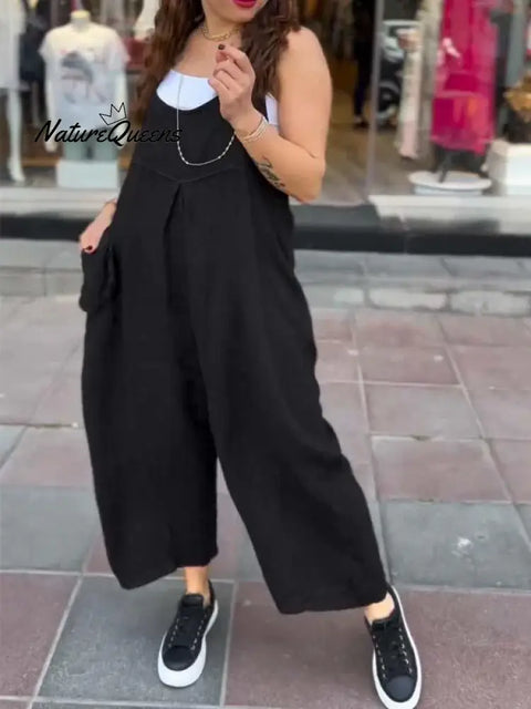 Women's casual overalls jumpsuit