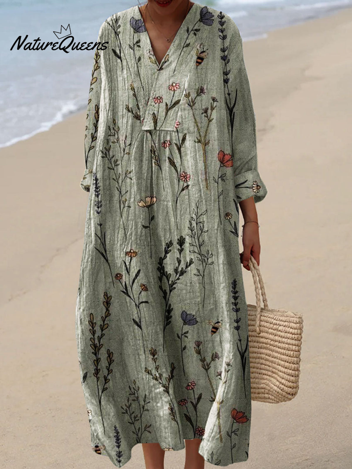 Women's Vintage Flowers Art Print Dress