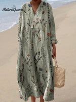 Women's Vintage Flowers Art Print Dress